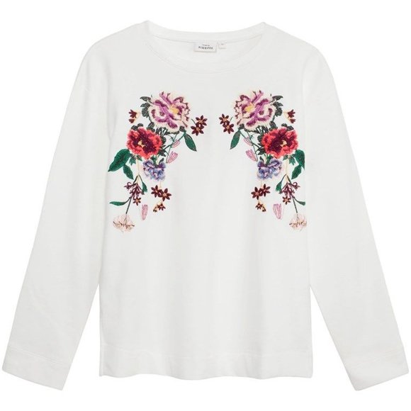 KappAhl Floral Embroidered Unbanded Sweatshirt S - Picture 3 of 10